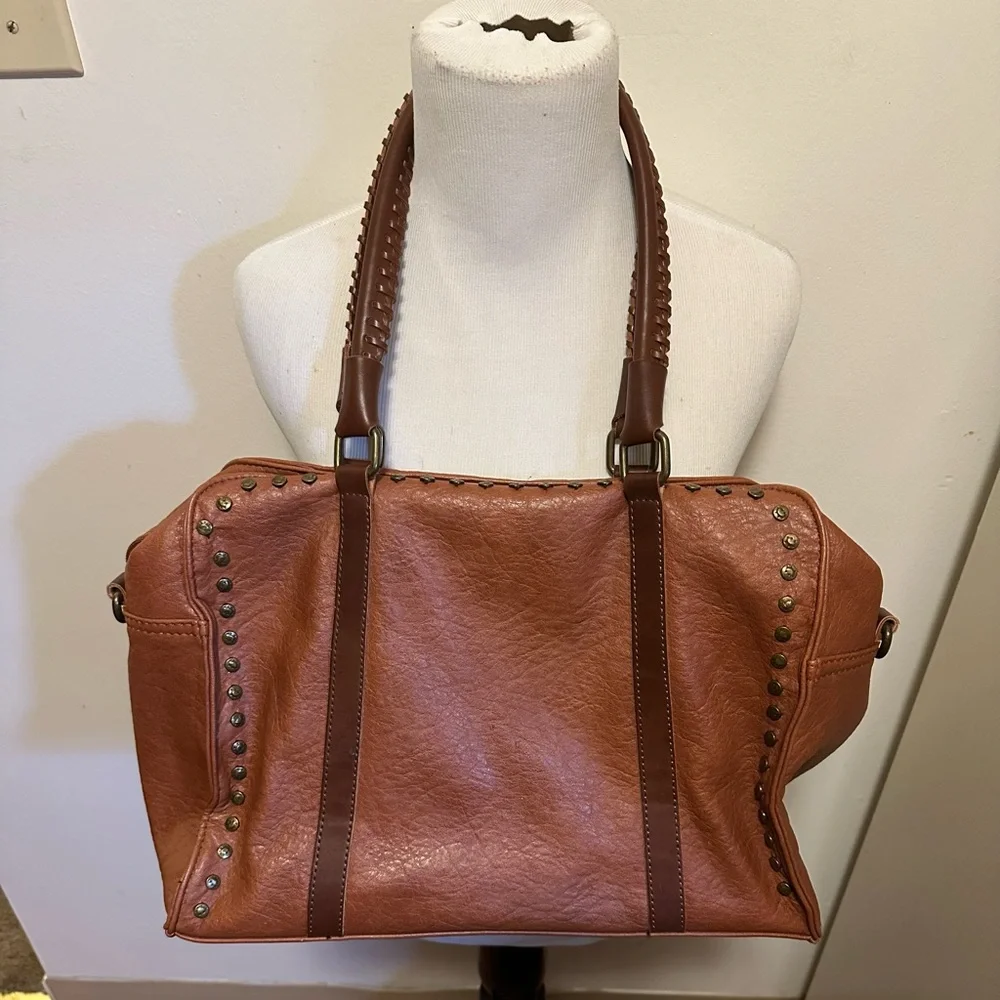 Vintage Hayden Harnett Brown Vegan Leather Satchel